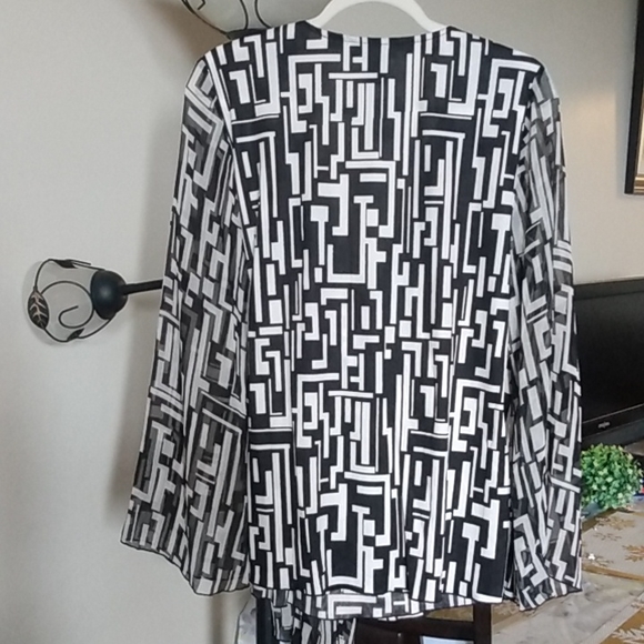 Ashley Stewart Sequins Wrap Style Top - Picture 3 of 11